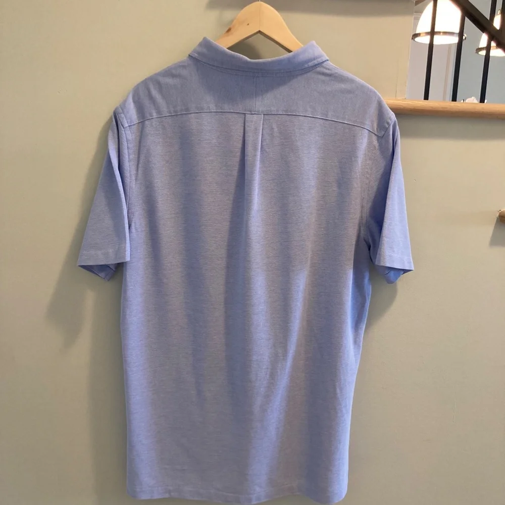 Ralph Lauren Pique Short Sleeve Button Down Men Size L